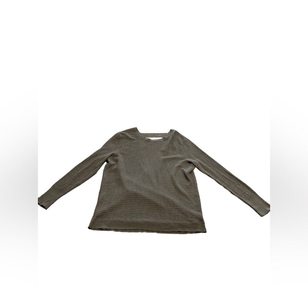 New York & Company Sweater Knit Open Back Crewneck Gray Size‎ XL
